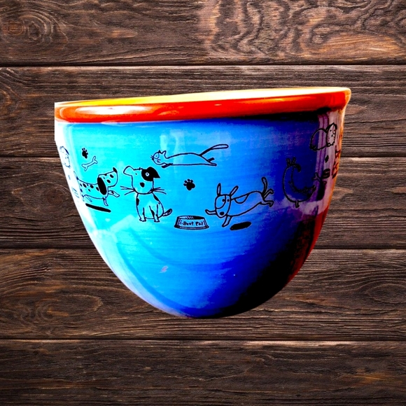 Hallmark Ceramic Set of 2-Pet Snack & People Snack Bowls - Picture 3 of 12